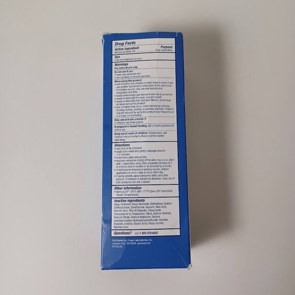 Panoxyl Acne Creamy Wash NEW Face/Body -Gentle On Skin -6 oz. *SMALL TEAR ON BOX - Picture 3 of 8